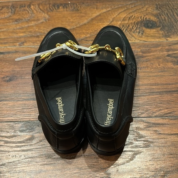 Jeffrey Campbell Black and Gold Velviteen Bit Loafer - Size 5 - Picture 8 of 12